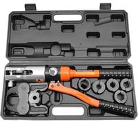 Hydraulic Crimping Pliers 10T,Hydraulic Press Tool with Press Jaws, V12, V15, V18, V22, V28 molds