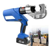 Hydraulic Crimping Pliers Rechargeable, Handheld Hydraulic Crimper with 2 Batteries, 360° Rotating Tong for Copper and Aluminum Lugs