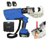 Hydraulic Crimping Pliers Tool, Rechargeable Electric Crimp Tool with 12 Dies for Copper Aluminum Terminal Crimping (10-400mm²)