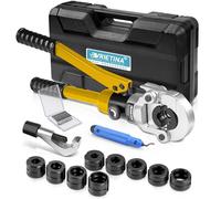 Hydraulic Crimping Pliers with Pipe Cutters and Deburrers, Press Tool Plumbing Ø12-28mm Copper Pipe Crimper with High Hardness Mold for Copper 12,15,18,22,28mm and PEX-AL-PEX 16,20,26,32mm