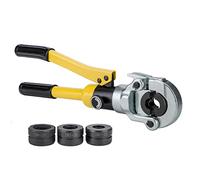 Hydraulic Crimping Tool, 10t Crimper with 3 Crimping Dies for Stainless Steel Pipe 360 Degree Rotatable Clamp Head