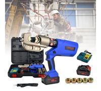 Hydraulic Crimping Tool + 2 Rechargeable Batteries (18V/5.0Ah), Fast Crimping Pliers with 360° Rotation, Compatible with 16-300/16-400/25-630mm²
