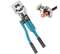 Hydraulic Crimping Tool, 20t Hydraulic Cable Crimper Hand Tool with 12 Blackened Dies Lug 16-400mm² Copper