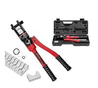 Hydraulic Crimping Tool for Cable Lugs, Heavy Duty Compression Plier Includes 11 Dies for Electrical Terminal Crimping, Versatile Cable Wire Crimper