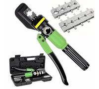 Hydraulic Crimping Tool Kit with 9 Dies, 100KN Pressure, Double Drip-Proof for Secure Wire and Steel Rope Connections