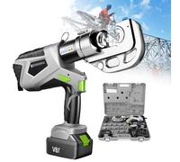 Hydraulic Crimping Tool with 11/12 Molds and Rechargeable Batteries for Crimping 10-300/400mm² Copper and Aluminum Terminals, Ideal for Electrical and Industrial Applications