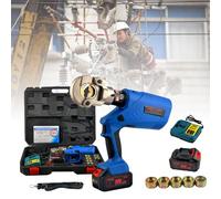 Hydraulic Crimping Tool with 2 Rechargeable Batteries, Fast Crimping (6-18s), 360° Rotation, for 16-300/16-400/25-630 mm²