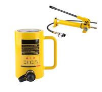 Hydraulic Cylinder Jack, 4in 100mm Stroke, Automatic Retracting For Ships Bridges Construction(30T jack+CP-700 hand pump)