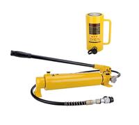 Hydraulic Cylinder Jack with Hand Pump and Automatic Retraction, 10 Ton Capacity, Ideal for Bridge, Machinery, and Steel Industry Applications