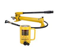 Hydraulic Cylinder Jack with Hand Pump - Automatic Retracting Function for Heavy Duty Applications in Construction, Bridges, and Marine Operations