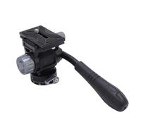 Hydraulic Damping Pan Tilt Tripod Aluminum Alloy 3kg Load Capacity 360° Panorama Shoot 3/8in 1/4in Hydraulic Damping Pan Tilt Tripod for Professional Photography and Videography