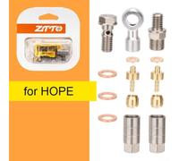 Hydraulic Disc Brake for banjo Kit BH90 Silver Metal Hydraulic(for HOPE) | Compatible with for sram A brakes, silver finish, 30g lightweight, essential maintenance parts, easy install