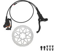 Hydraulic Disc Brake Kit For Electric Scooter Front Left And Rear Right 160mm Six Hole For Rotor Aluminum Alloy Black Stopping System With Screws For Smooth Responsive Performance On Outdoor Roads(B)