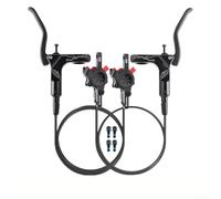 Hydraulic Disc Brake Kit for Mountain Bikes, Dual Piston Bi-Directional System, Aluminum Alloy Construction, Compatible with 160mm Discs, 800mm Front and 1450mm Rear(black)