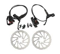 Hydraulic Disc Brake Kit, Mountain Bike Disc Brake Set, Lightweight Aluminum Alloy Dual Piston Hydraulic Brakes with Brake Discs for Small Wheeled Bicycles Fixed Gear