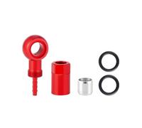 Hydraulic Disc Brake Olive Barb Insert Connector, Banjo Fitting Kit Compatible with Shimano SLX XT XTR ZEE SAINT BH90 Hose M640 M7000 M8000 M8020 M820 M9000 M9100 M9120, CNC Aluminum Alloy , Red