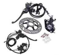 Hydraulic Disc Brake Set for Folding Electric Bikes with Power Cut Off Braking, Aluminum Alloy Build, and Visual Brake Fluid Tank Supporting DOT4 Fluid Only (front and rear brake)