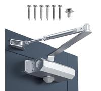 Hydraulic Door Closing Automatic Shut Function Adjustable Adapter Rusts Resistant for Home School Buildings Silences Closing Door Hardware