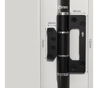 Hydraulic Door Hinge with Automatic Closing for Heavy Doors up to 130 lbs, Adjustable Speed and, Black Aluminum Alloy for Wooden or Metal Doors