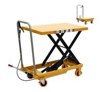Hydraulic Double Scissor Lift Table Cart 300kg Capacity Manual Operation Locking Wheels for Safe Material Handling Portable & Heavy-Duty Lift Equipment