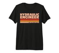 Hydraulic Engineer Retro Sunrise Premium T-Shirt