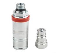 Hydraulic for Quick Coupling G1/2 Inch with Dust Cap for Tractor and Agriculture - 25MPa Pressure Resistant up to 120°C Galvanised Steel Adapter (A)