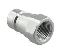 Hydraulic for quick coupling ISO7241-A series, high pressure plug nipple with ball lock, galvanised carbon steel, for parker 6600 and Faster AN, for tractors and (NPT3/8 male)