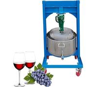 Hydraulic Fruit Press 2.1 Gallon, Stainless Steel Apple Grape Juice Press, 2 Ton Pressure for Cider and Wine Making, Durable and Efficient Design