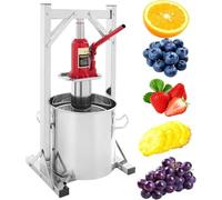 Hydraulic Fruit Wine Press, 12L/22L/36LStainless Steel Fruit Wine Press, 100% Nature Juice Making Manual Juice Maker, Apple Grape Berry Vegetables Crushe Win-e Making Pressing Machine(12L)
