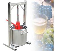 Hydraulic Fruit Wine Press Machine,12/22/36L Stainless Steel Cider Press with Hydraulic Jack,Manual Wines Making Equipment,for Grape Cider Olive Oil Honey Vegetable(12l)