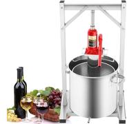 Hydraulic Fruit Wine Press, Manual Press Machine for Cider, Apple Press and Crusher for Home Wineries and Restaurants