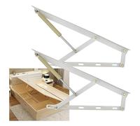 Hydraulic Gas Lift Bed Storage Mechanism with Soft Close Hinge 59in Piston Arm Damper Safety Pneumatic Strut for Box & Sofa Storage (White 150cm)
