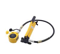 Hydraulic Hand Pump, 20 Ton Manual Hydraulic Pump and Jack 30mm Stroke Steel Yellow Pack of 2