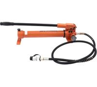 Hydraulic Hand Pump Set - Manual Steel Pump with Pressure Gauge and Hose Coupling for Directional Kit - Ideal for Various Hydraulic Applications