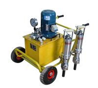 Hydraulic Hard Rock Splitter with Real Time Location Monitoring and Foldable Handle for Urban and Remote Demolition Jobs