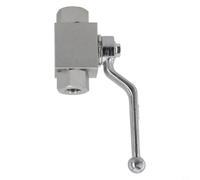 Hydraulic High Pressure Ball Valve 2-Way 500 Bar MWP Carbon Steel Shut-Off Compact 60x20x50mm Leakproof Easy Operation for Fluid Direction Industrial Pipeline Maintenance(1/4)