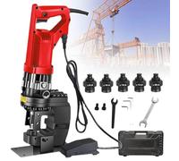 Hydraulic Hole Puncher Electric 1800W, Metal Punching Machine with 5 Dies/Dies, Punching Diameter 8.5-20.5mm for Steel, Iron, Aluminum, Copper, Angle-Steel