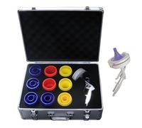 Hydraulic Hose Cleaning Gun - Quick Coupling & 9 Nozzles Inner Wall Cleaner Kit, Air Powered Tool for Industrial Pipe Maintenance