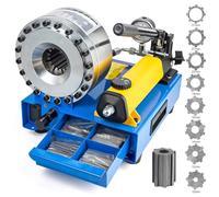 Hydraulic Hose Crimper 10-38 mm Swaging Range Crimps Single and Double Braided Hose Assemblies with 8 Sets of Dies