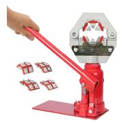 Hydraulic Hose Crimper, 7T Benchtop Manual Bottle Jack with 4 Molds, High Pressure Crimping for 6.5 to 20mm PVC Rubber Hose