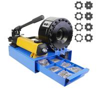 Hydraulic Hose Crimper, Handheld Hydraulic Hose Crimping Tool with 7 Sets of Dies, Crimping Range 6-25mm, Manual Shrinking Machine for Excavator Automobile Agricultural Machinery Pipelines