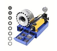 Hydraulic Hose Crimper Hydraulic Hose Crimper Tool with 8 Sets of Dies, Manual High Pressure Hydraulic Hose Crimping Machine for Automotive, Excavator and Industrial Use