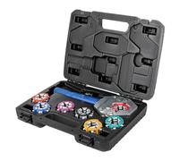 Hydraulic Hose Crimper Kit, Manual AC Repair Tool Set with 7 Dies and Fittings for Air Conditioning Hose Crimping, Durable and Easy to Use