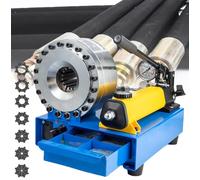 Hydraulic Hose Crimper Machine 6-25mm Handheld Portable Hose Press Crimper with 7 Sets of Dies - Hose Crimping Tool for 10-31mm Tubes