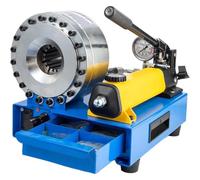 Hydraulic Hose Crimper Manual Pneumatic Crimping Tool 0.24"-1.1" Crimp Range with 7 Set Dies