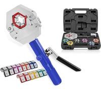 Hydraulic Hose Crimper with Die Set for Air Conditioning Pipe Crimping - Portable Tool for Car AC Fittings