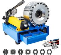 Hydraulic Hose Crimping Machine Manual Pneumatic Crimping Tool Pipe Pressing Tool Manual Crimper 6-25mm Crimp Range Hydraulic Hose Crimper with 8 Set Dies