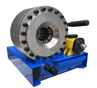 Hydraulic Hose Crimping Machine with 7 Die Sets - Manual Crimper for Single and Double Braided Hose Assemblies, Diameters 0.24" to 1"