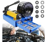 Hydraulic Hose Crimping Machine with 8 Bore Sets, High-Pressure Splicer for Industrial and Agricultural Pipeline Applications