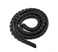 Hydraulic Hose Guard for Protection Spiral Wrap Cable Protector 8-12mm ID, 1m Length Polyethylene Material, Black for Industrial, Automotive, EV Charging(D-12MM)
